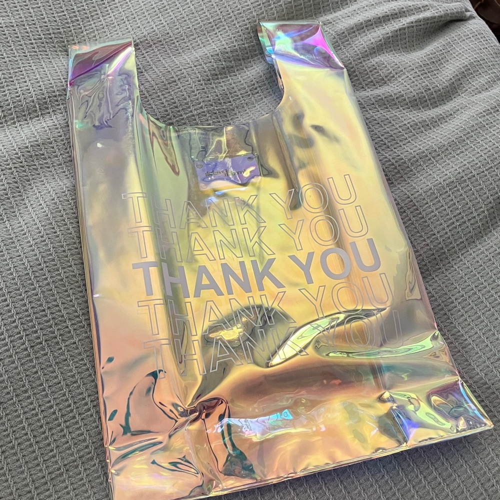 Iridescent Thank You Bag! Gelareh Mizrahi! Iconic bag: )